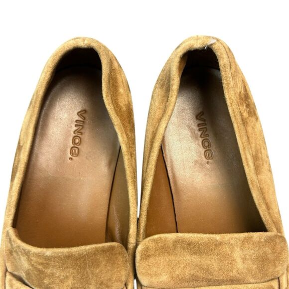 Vince Robin Brown Suede Leather Square Toe Penny Loafer Womens US 10 M EU 41 main image 7